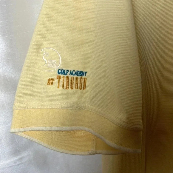 GREG NORMAN PLAY DRY SYSTEM YELLOW  GOLF SHIRT ! - Picture 8 of 12